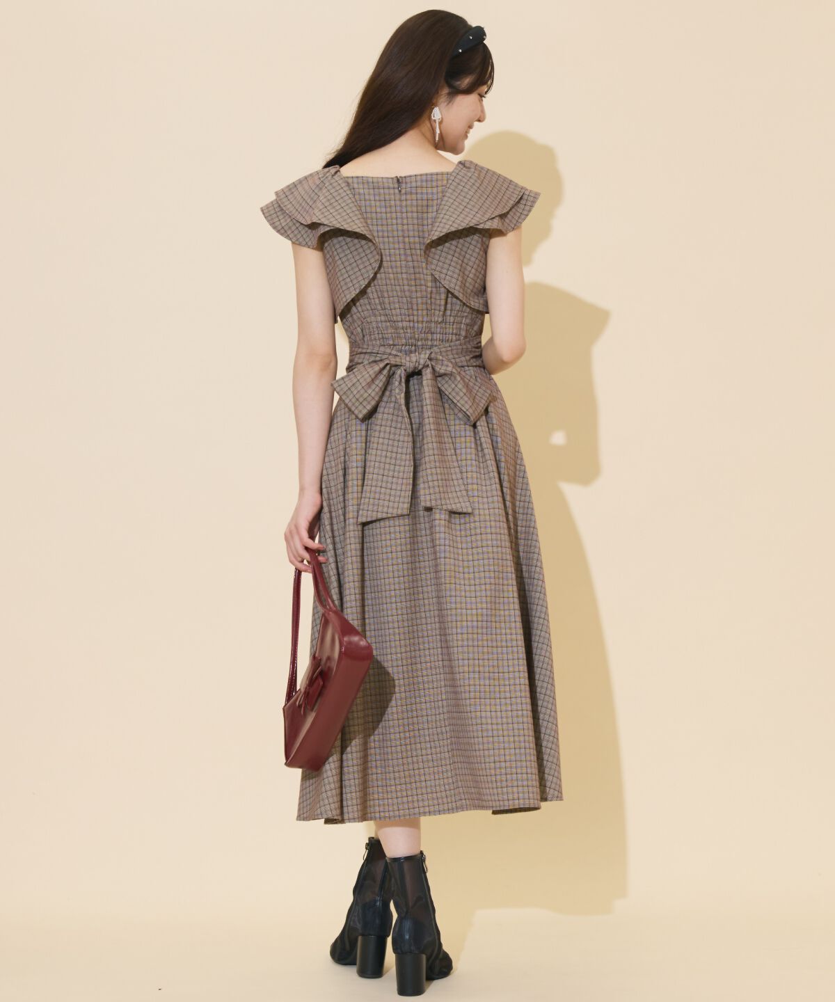 WILLSELECTION「ラッフルスリーブバックリボンワンピース」|ワンピース|