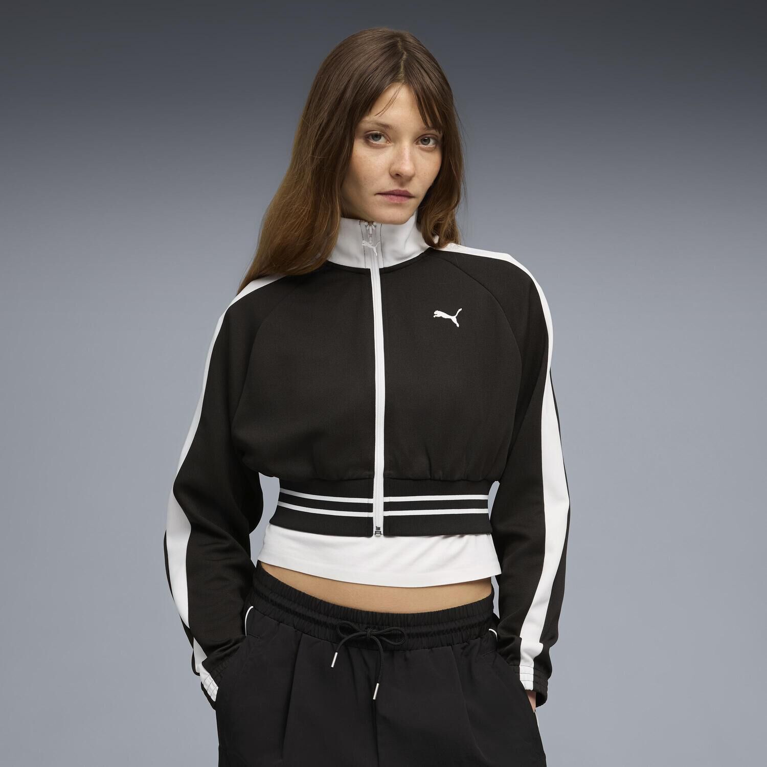 PUMA「【PUMA ｳｪｱ】W T7 PIQUE CROPPED TRACK JKT」|ポロシャツ|