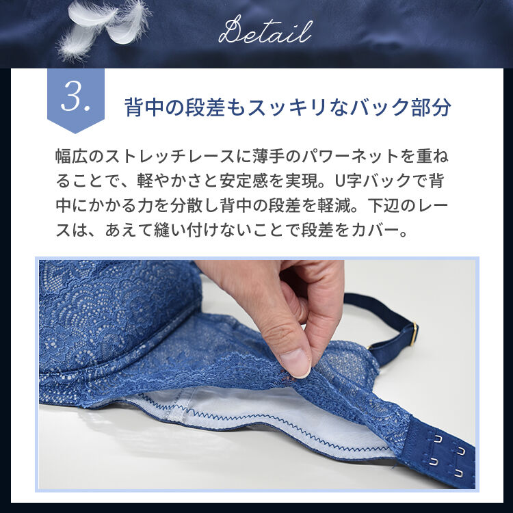intesucre「アンテシュクレ intesucre 重力に逆らう脇高ブラ ブラジャー単品 全5色 B-D/65-75 EBT003」|インナー|
