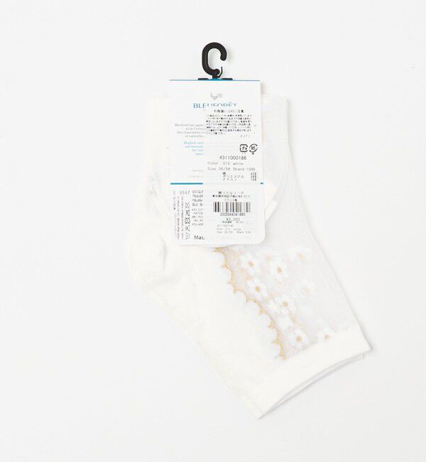 UNITED ARROWS「＜BLEU FORET＞シアー フラワー ソックス」|ソックス|