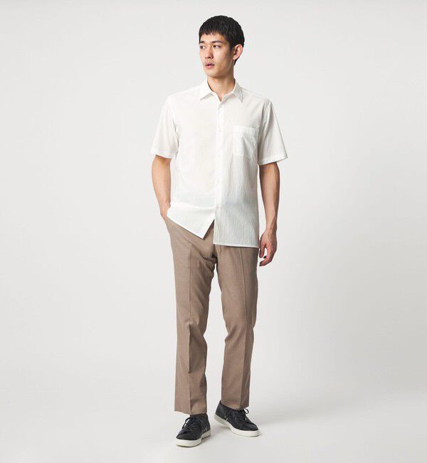 UNITED ARROWS「ショートスリーブ レギュラーカーラーシャツ UA COZY ヨコストレッチ 撥水」|シャツ・ブラウス|