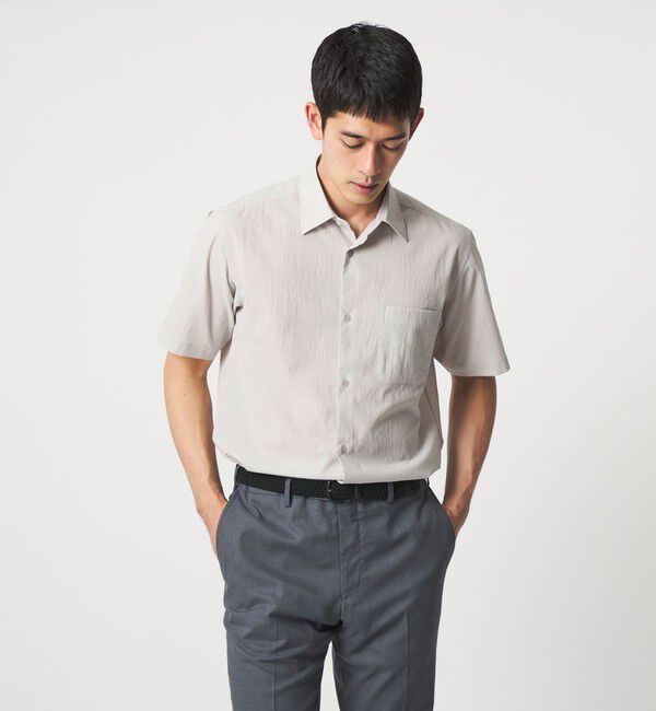 UNITED ARROWS「ショートスリーブ レギュラーカーラーシャツ UA COZY ヨコストレッチ 撥水」|シャツ・ブラウス|