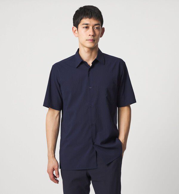 UNITED ARROWS「ショートスリーブ レギュラーカーラーシャツ UA COZY ヨコストレッチ 撥水」|シャツ・ブラウス|