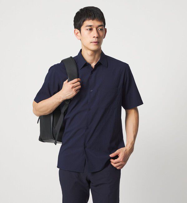 UNITED ARROWS「ショートスリーブ レギュラーカーラーシャツ UA COZY ヨコストレッチ 撥水」|シャツ・ブラウス|