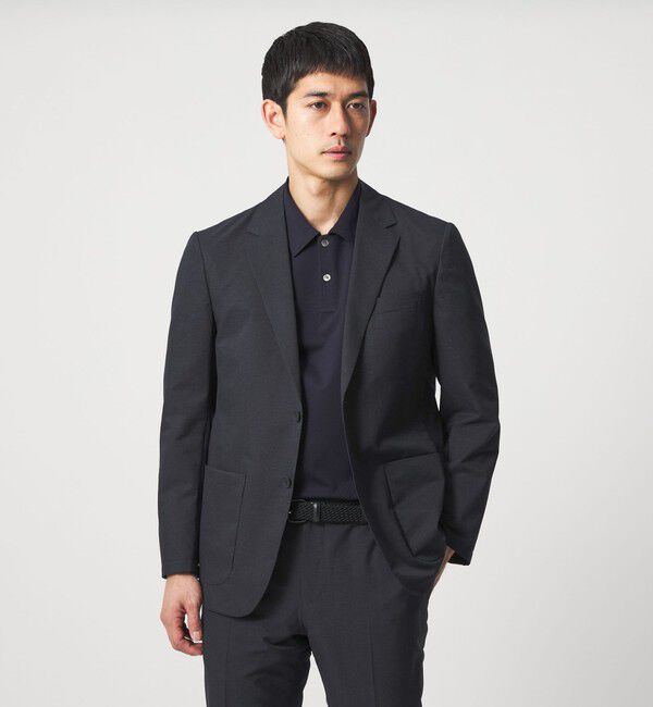 UNITED ARROWS「COOL DOTS プリント シングル 2ボタン テーラードジャケット UA COZY ウォッシャブル 2WAYストレッチ」|テーラードジャケット|