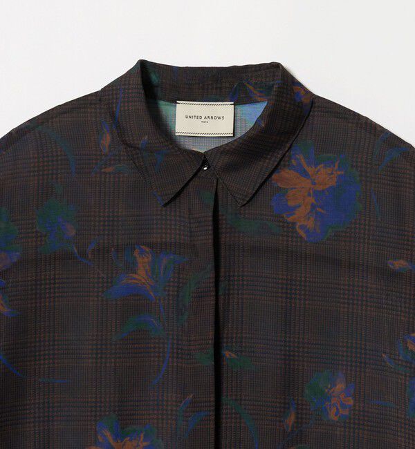 UNITED ARROWS「フラワー パネル プリント シャツ ‐ウォッシャブル‐」|シャツ・ブラウス|