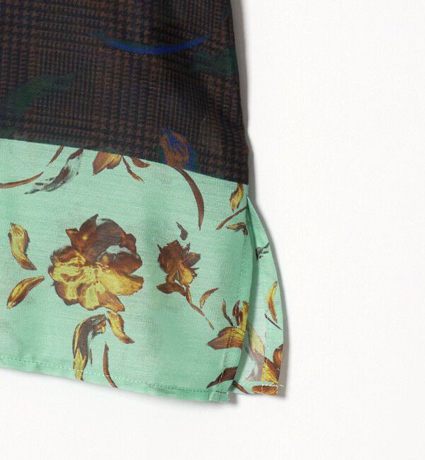 UNITED ARROWS「フラワー パネル プリント シャツ ‐ウォッシャブル‐」|シャツ・ブラウス|
