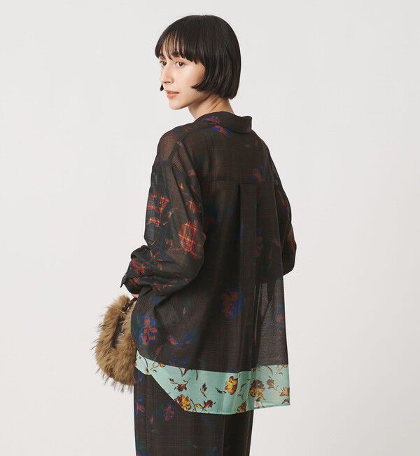 UNITED ARROWS「フラワー パネル プリント シャツ ‐ウォッシャブル‐」|シャツ・ブラウス|