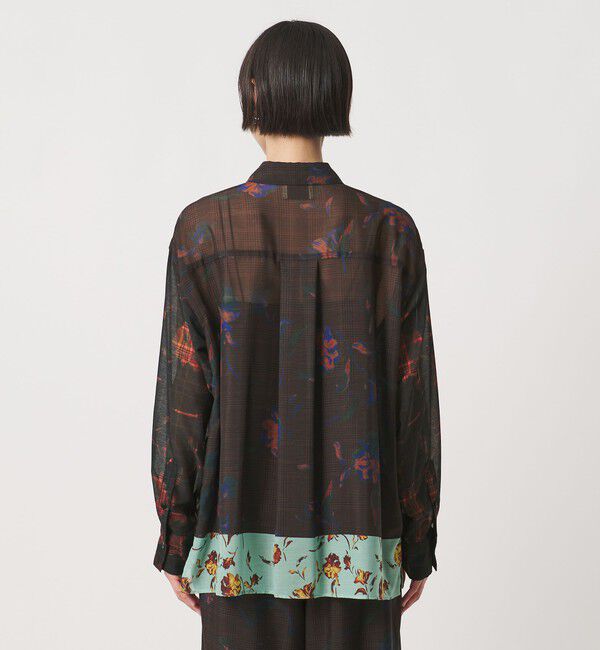 UNITED ARROWS「フラワー パネル プリント シャツ ‐ウォッシャブル‐」|シャツ・ブラウス|