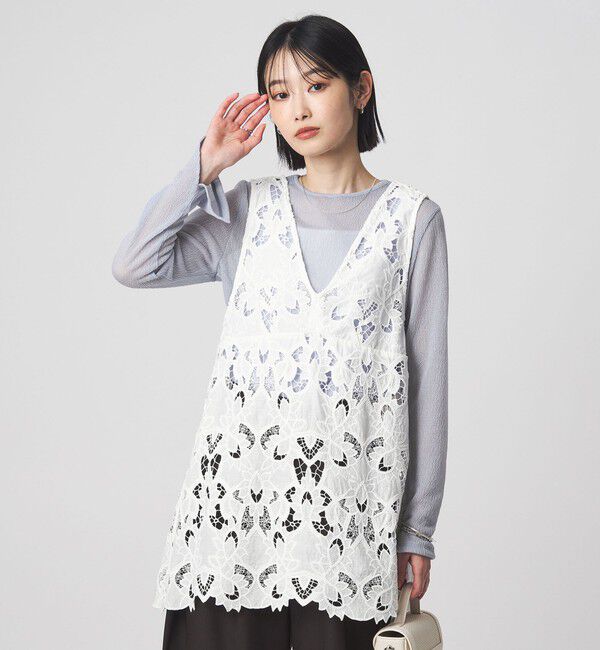 UNITED ARROWS green label relaxing「シャーリング シアー ロングスリーブ プルオーバー カットソー」|Tシャツ・カットソー|