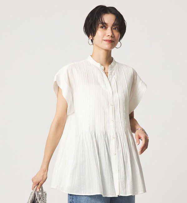 UNITED ARROWS green label relaxing「ピンタック シャツ」|シャツ・ブラウス|WHITE