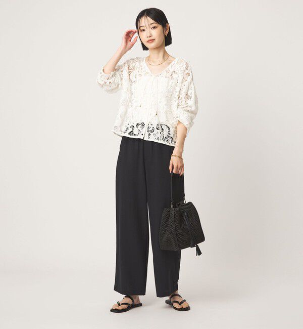 UNITED ARROWS green label relaxing「カットワークレース ブラウス」|シャツ・ブラウス|