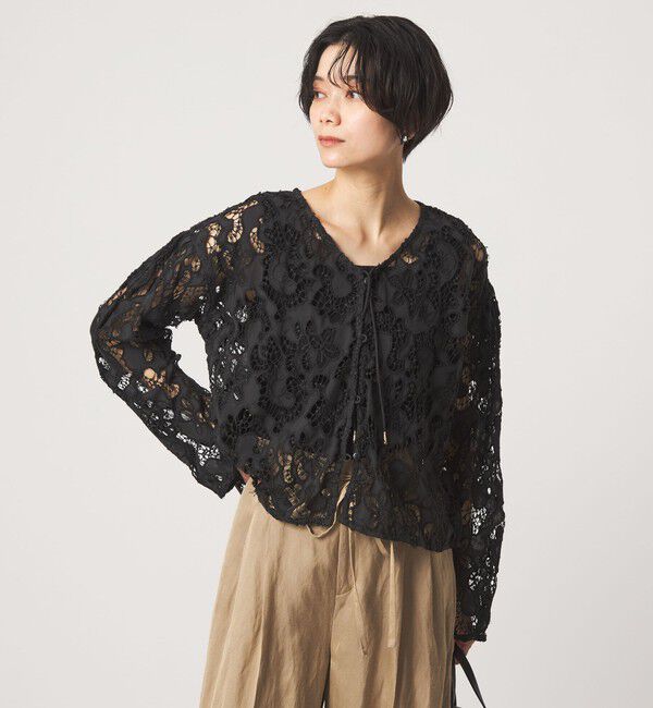 UNITED ARROWS green label relaxing「カットワークレース ブラウス」|シャツ・ブラウス|