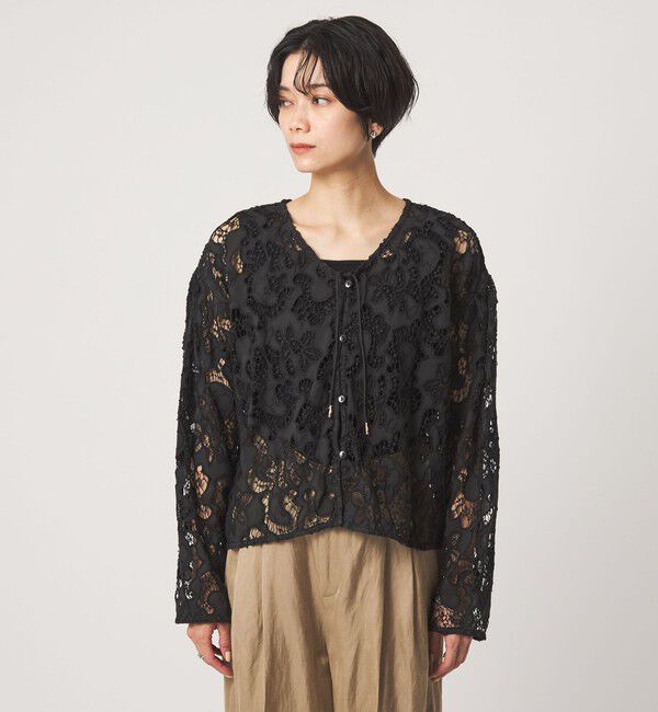 UNITED ARROWS green label relaxing「カットワークレース ブラウス」|シャツ・ブラウス|