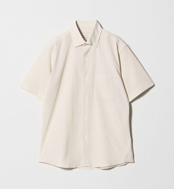 UNITED ARROWS green label relaxing「ポリエステル ラッカン ストライプ スタンダード スナップ ボタンダウン 半袖 シャツ -ストレッチ・イージ」|シャツ・ブラウス|
