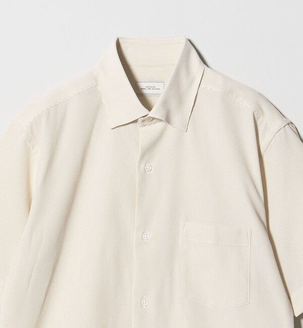 UNITED ARROWS green label relaxing「ポリエステル ラッカン ストライプ スタンダード スナップ ボタンダウン 半袖 シャツ -ストレッチ・イージ」|シャツ・ブラウス|