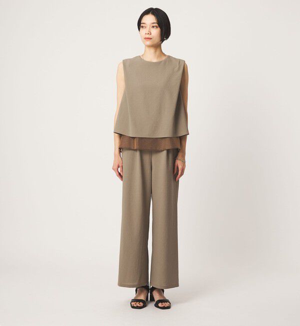 UNITED ARROWS green label relaxing「【結論シリーズ】ダブルフレアオールインワン マシンウォッシャブル 通気性 ストレッチ」|オールインワン|