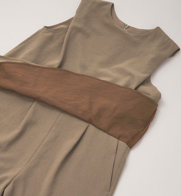 UNITED ARROWS green label relaxing「【結論シリーズ】ダブルフレアオールインワン マシンウォッシャブル 通気性 ストレッチ」|オールインワン|