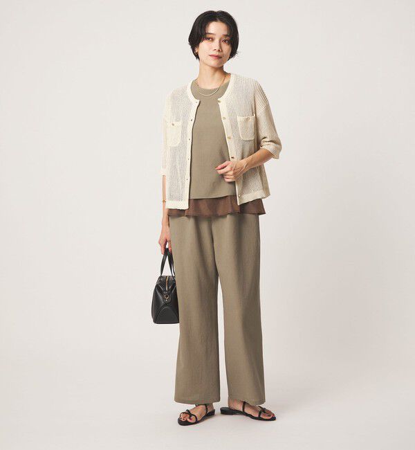 UNITED ARROWS green label relaxing「【結論シリーズ】ダブルフレアオールインワン マシンウォッシャブル 通気性 ストレッチ」|オールインワン|