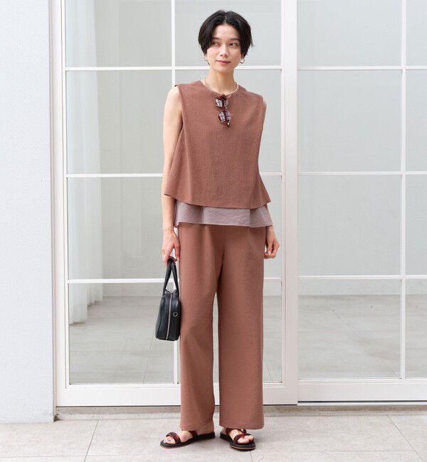 UNITED ARROWS green label relaxing「【結論シリーズ】ダブルフレアオールインワン マシンウォッシャブル 通気性 ストレッチ」|オールインワン|
