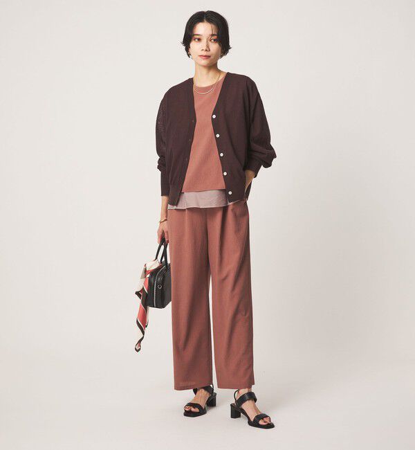 UNITED ARROWS green label relaxing「【結論シリーズ】ダブルフレアオールインワン マシンウォッシャブル 通気性 ストレッチ」|オールインワン|