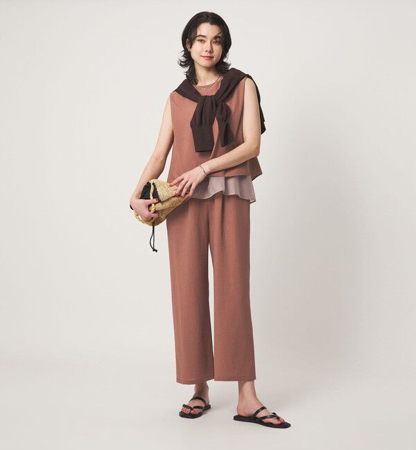 UNITED ARROWS green label relaxing「【結論シリーズ】ダブルフレアオールインワン マシンウォッシャブル 通気性 ストレッチ」|オールインワン|