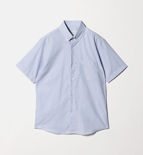 UNITED ARROWS green label relaxing「エブリット TC パナマ ストライプ スタンダード ボタンダウン ショートスリーブ シャツ -イージーアイロン」|シャツ・ブラウス|