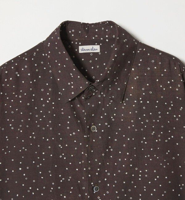 STEVEN ALAN「＜Steven Alan＞ プリント レギュラーカラー ショートスリーブ シャツ BOX」|シャツ・ブラウス|