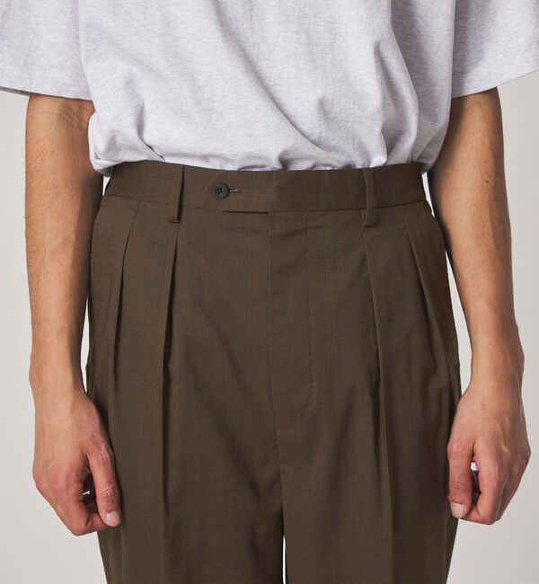 STEVEN ALAN「＜Steven Alan＞ P/RA トロピカル イン ツープリーツ ドレス トラウザーズ ハーフイージー」|スラックス|