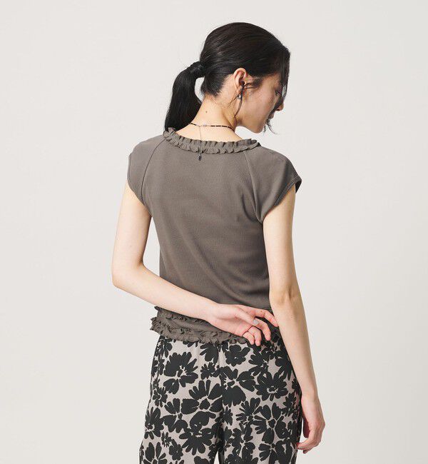 BEAUTY&YOUTH UNITED ARROWS「コットン リブ フリル キャップスリーブ カットソー」|Tシャツ・カットソー|