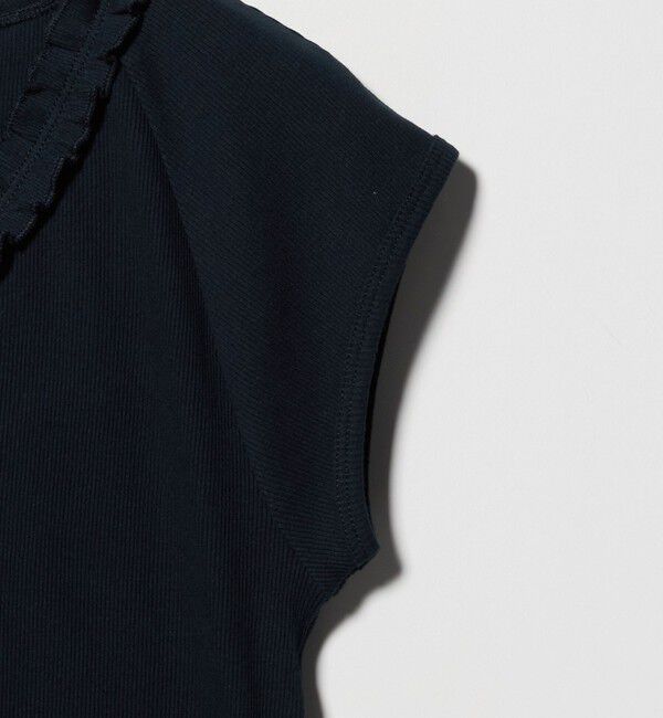 BEAUTY&YOUTH UNITED ARROWS「コットン リブ フリル キャップスリーブ カットソー」|Tシャツ・カットソー|