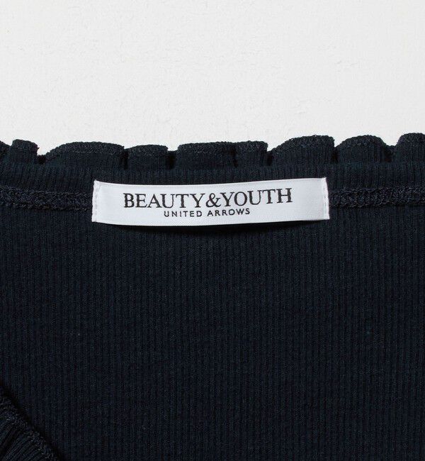 BEAUTY&YOUTH UNITED ARROWS「コットン リブ フリル キャップスリーブ カットソー」|Tシャツ・カットソー|
