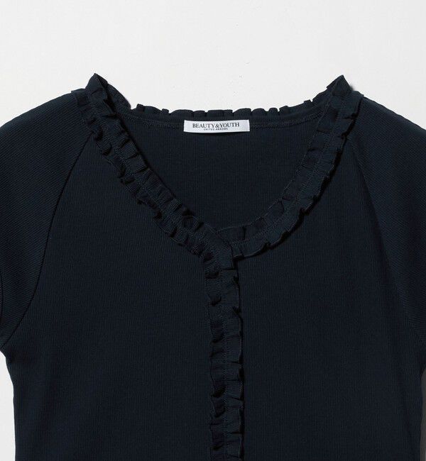 BEAUTY&YOUTH UNITED ARROWS「コットン リブ フリル キャップスリーブ カットソー」|Tシャツ・カットソー|