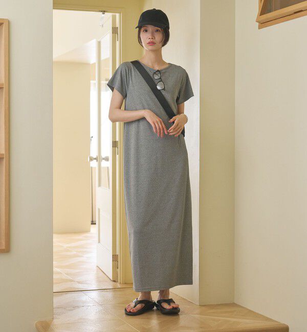 BEAUTY&YOUTH UNITED ARROWS「【WEB限定】リブショートスリーブ カットソーワンピース」|ワンピース|