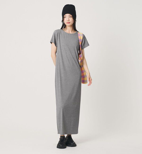 BEAUTY&YOUTH UNITED ARROWS「【WEB限定】リブショートスリーブ カットソーワンピース」|ワンピース|