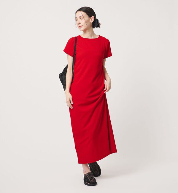 BEAUTY&YOUTH UNITED ARROWS「【WEB限定】リブショートスリーブ カットソーワンピース」|ワンピース|