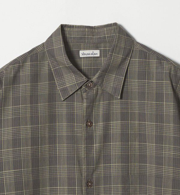 STEVEN ALAN「＜Steven Alan＞ スラブ チェック レギュラーカラー ショートスリーブ シャツ」|シャツ・ブラウス|