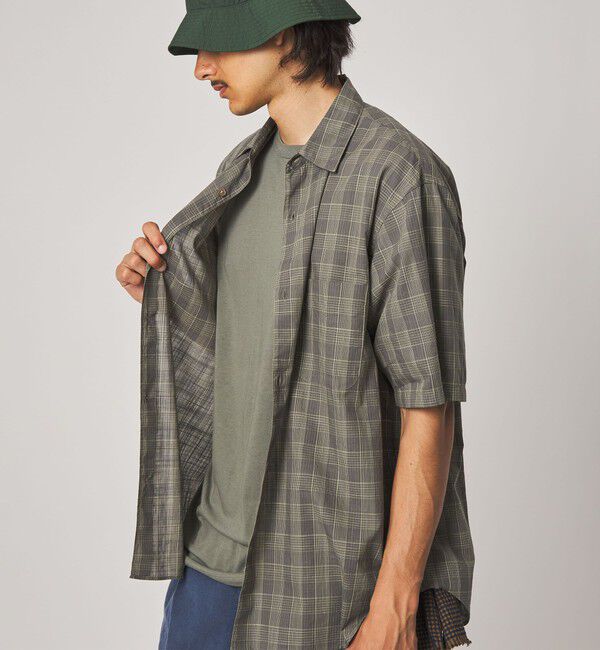 STEVEN ALAN「＜Steven Alan＞ スラブ チェック レギュラーカラー ショートスリーブ シャツ」|シャツ・ブラウス|