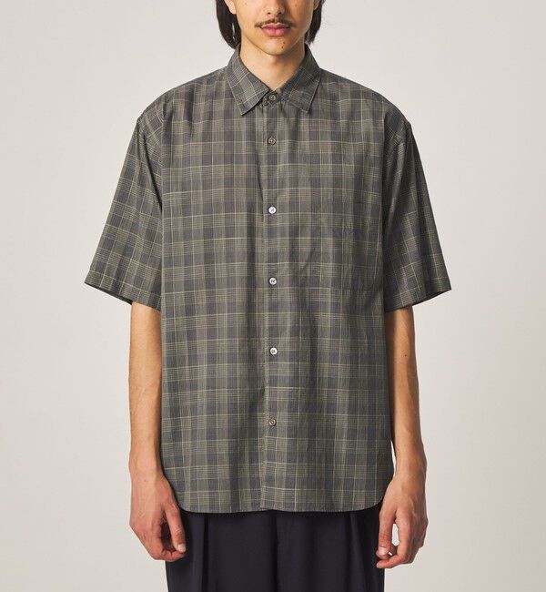 STEVEN ALAN「＜Steven Alan＞ スラブ チェック レギュラーカラー ショートスリーブ シャツ」|シャツ・ブラウス|