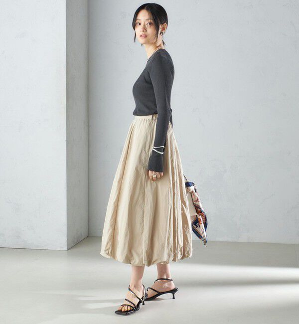SHIPS for women「〈手洗い可能〉タック バルーン スカート 24SS ◇」|スカート|