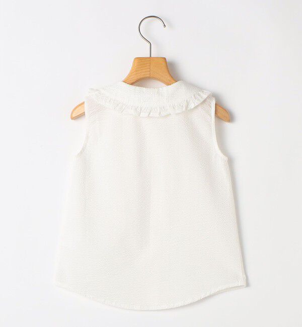 SHIPS KIDS「SHIPS KIDS:100～130cm / フリルカラー ノースリーブ ブラウス」|シャツ・ブラウス|