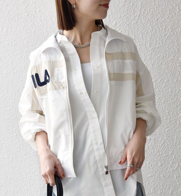 SHIPS any「【SHIPS any別注】FILA:〈洗濯機可能〉スタンドカラー ジップ ライン ブルゾン」|その他|