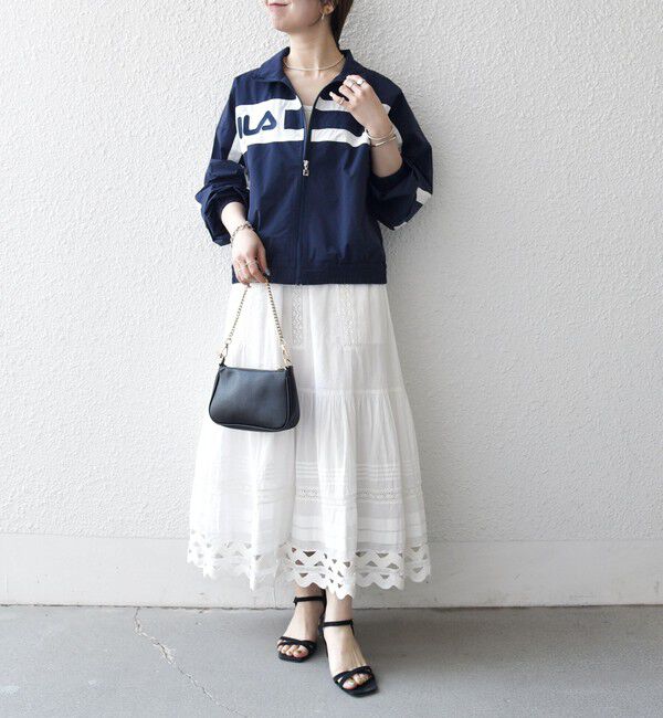 SHIPS any「【SHIPS any別注】FILA:〈洗濯機可能〉スタンドカラー ジップ ライン ブルゾン」|その他|