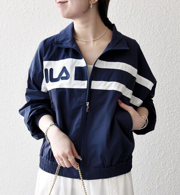 SHIPS any「【SHIPS any別注】FILA:〈洗濯機可能〉スタンドカラー ジップ ライン ブルゾン」|その他|