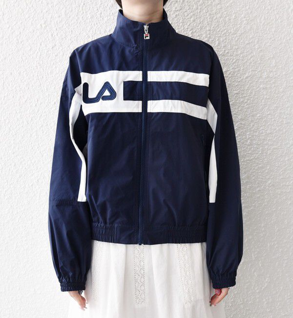 SHIPS any「【SHIPS any別注】FILA:〈洗濯機可能〉スタンドカラー ジップ ライン ブルゾン」|その他|