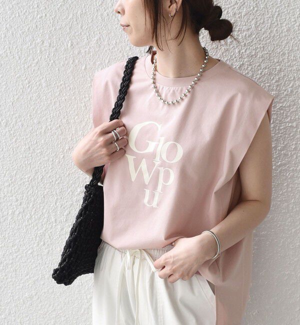 SHIPS Colors 「SHIPS Colors:〈接触冷感〉ショルダータック プリント トップス◇」|Tシャツ・カットソー|ピンク