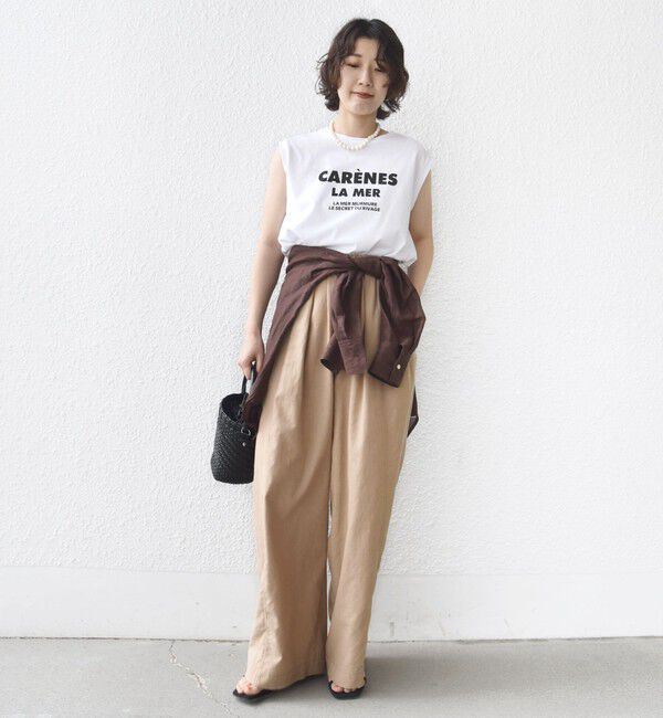 SHIPS for women「〈洗濯機可能〉ステッチ デザイン イージー ワイド パンツ」|その他|