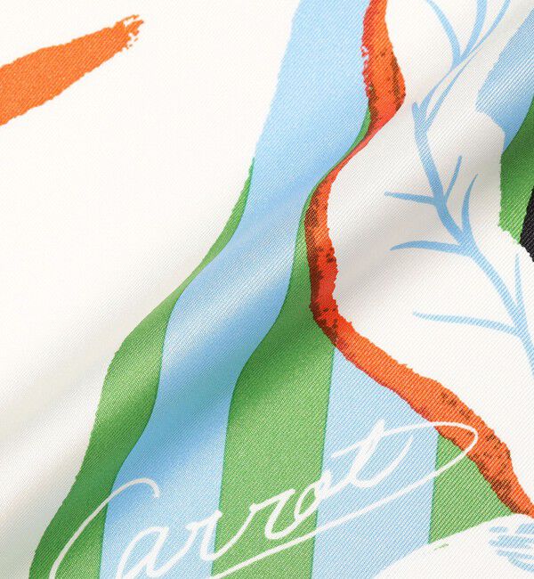 TOMORROWLAND GOODS「manipuri VEGETABLES シルクスカーフ」|バンダナ・スカーフ|