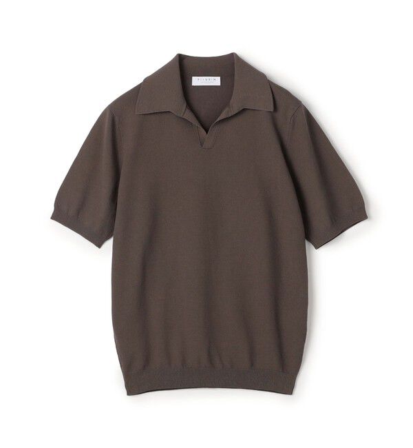 TOMORROWLAND MENS「コットンメッシュ スキッパーニット」|ニット・セーター|17 チャコールグレー