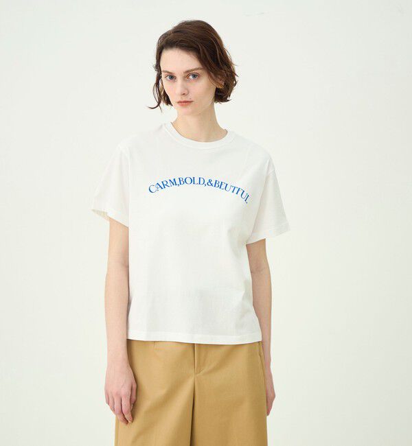 MACPHEE「コットンロゴプリント Tシャツ」|Tシャツ・カットソー|